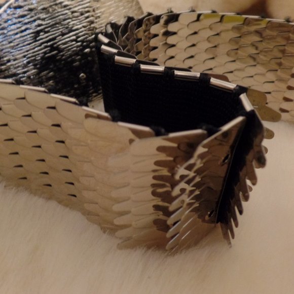 VTG Womens snake belt silver 621 - Picture 2 of 6